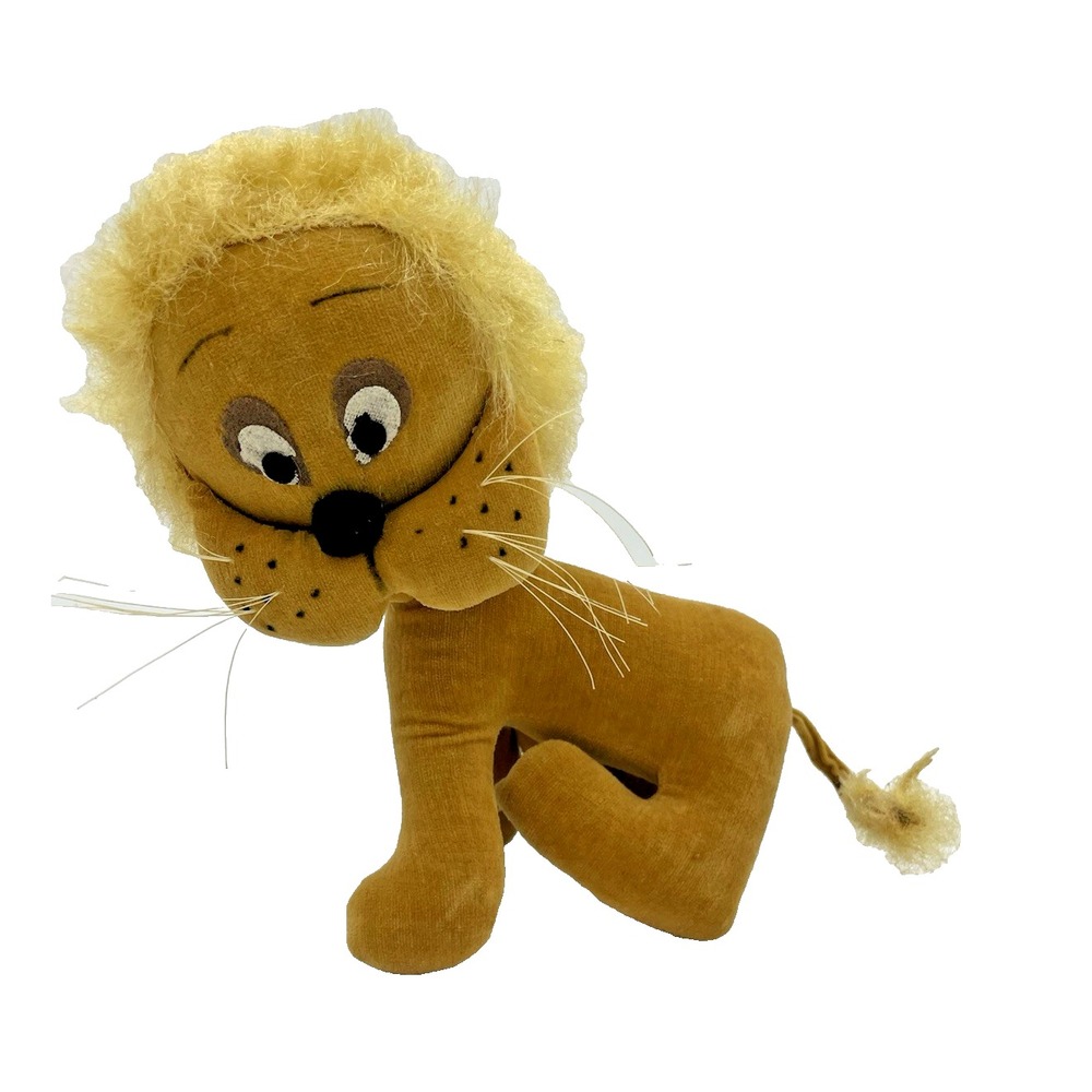 Vintage Stuffed Plush Lion 1960s Made In Japan Toy Animal